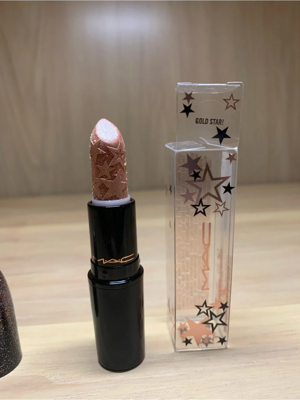 MAC Cosmetics Gold Star! Shimmer Lipstick — Rose Gold Glitter